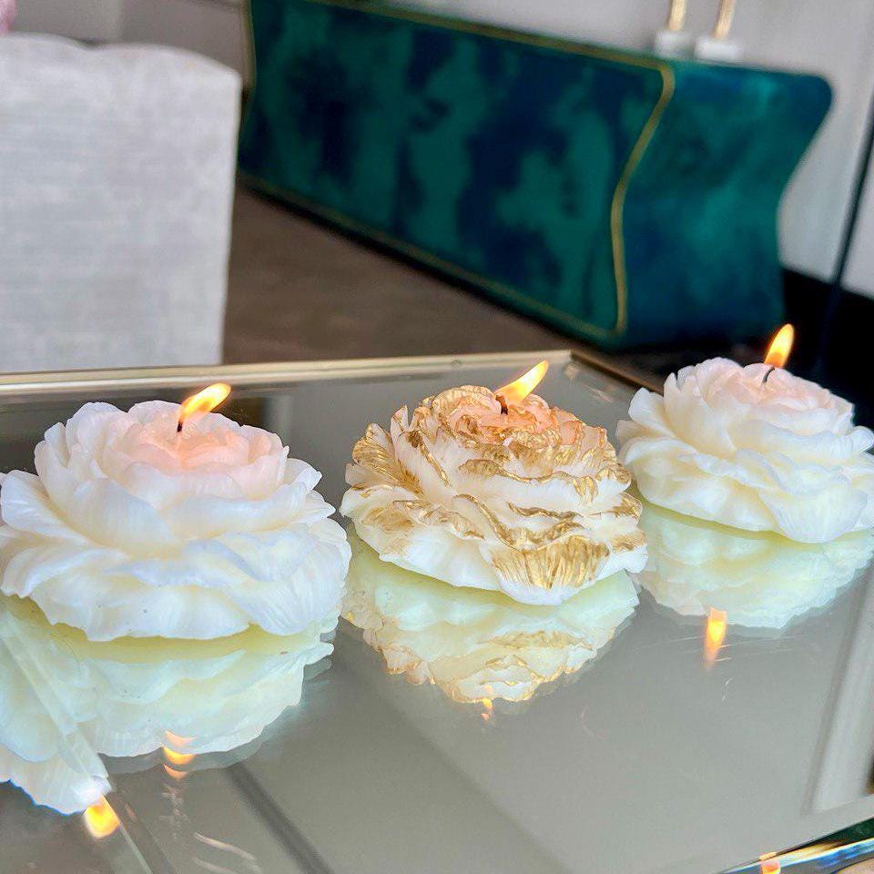 Peony Flower Candle(One piece & Bundle),Wedding favors,Baby Showers,Birthdays, Bridal Showers,Anniversaries,Housewarming Gifts, Party Favors
