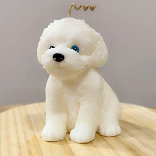 Cute Bichon Frise Dog Candles| Handmade Soy Candle| Custom Scented & Color Candles| Animal Lover Candles| Unique Gift | Cute Home Decor| Dog Lover Gift