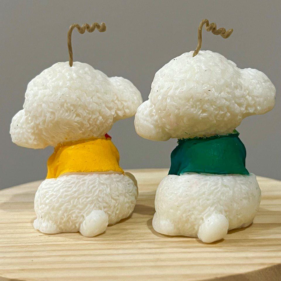 Cute Dog Candles| Handmade Soy Candle| Custom Scented & Color Candles| Animal Lover Candles| Unique Gift | Cute Home Decor| Dog Lover Gift