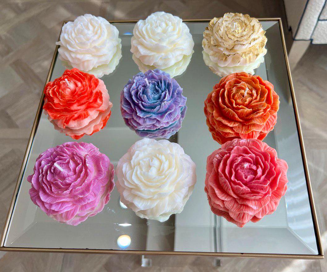 Peony Flower Candle(One piece & Bundle),Wedding favors,Baby Showers,Birthdays, Bridal Showers,Anniversaries,Housewarming Gifts, Party Favors
