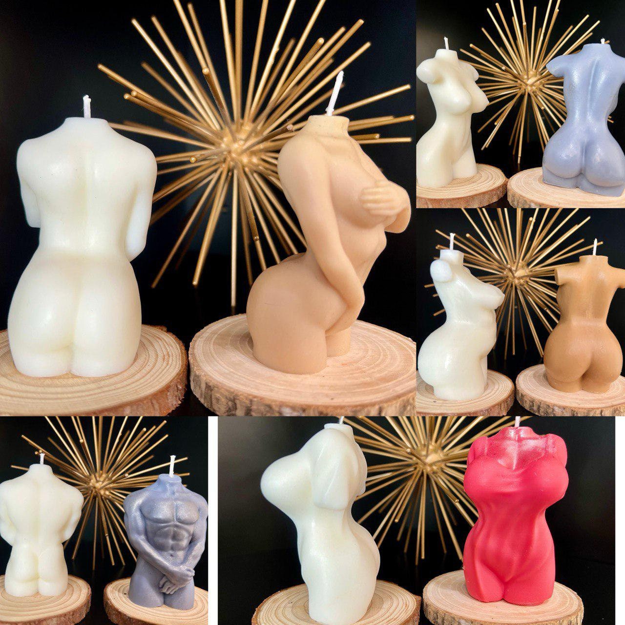 Curvy & Defined Male and Female Torso Candles|Women and Man candle|Perfect Valentine’s, Bachelor and Bachelorette Gifts |Stylish Home Decor