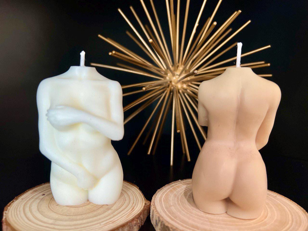 Curvy & Defined Male and Female Torso Candles|Women and Man candle|Perfect Valentine’s, Bachelor and Bachelorette Gifts |Stylish Home Decor