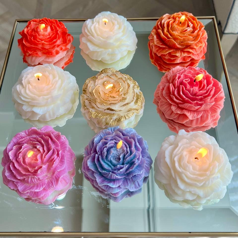 Peony Flower Candle(One piece & Bundle),Wedding favors,Baby Showers,Birthdays, Bridal Showers,Anniversaries,Housewarming Gifts, Party Favors