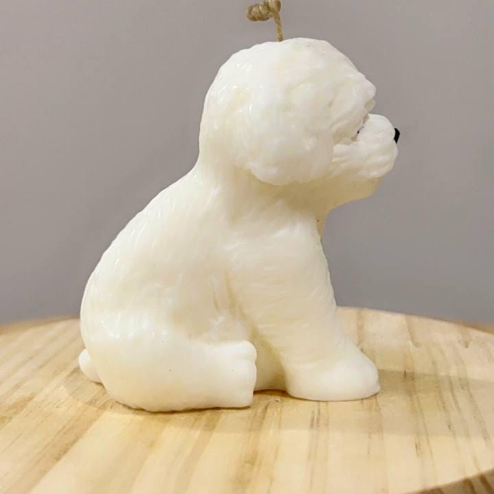 Cute Bichon Frise Dog Candles| Handmade Soy Candle| Custom Scented & Color Candles| Animal Lover Candles| Unique Gift | Cute Home Decor| Dog Lover Gift