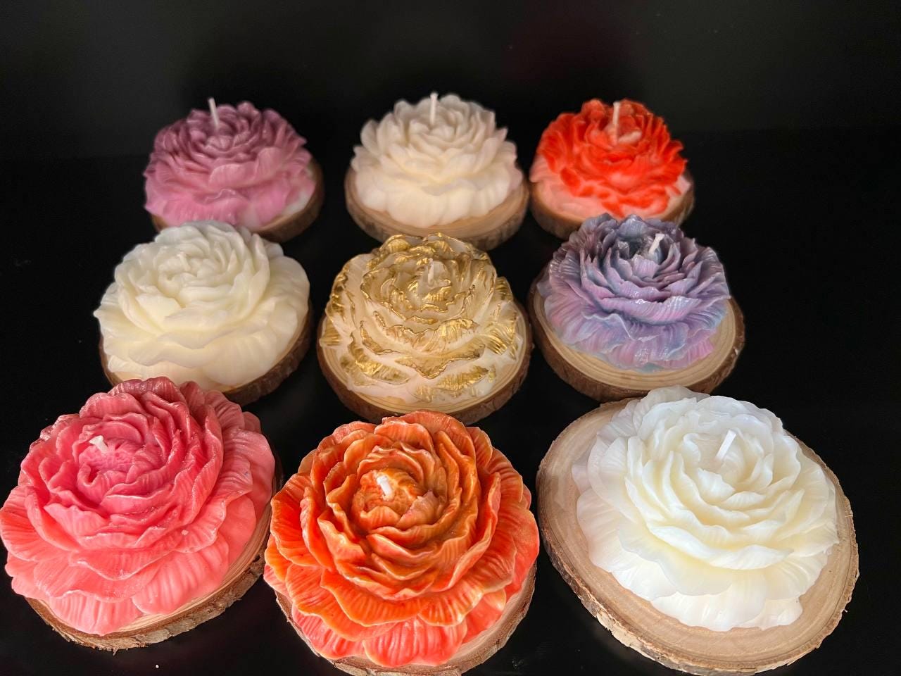 Peony Flower Candle(One piece & Bundle),Wedding favors,Baby Showers,Birthdays, Bridal Showers,Anniversaries,Housewarming Gifts, Party Favors